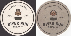 beer coaster from Riverhead Brewing Co. ( ON-RIVU-1 )