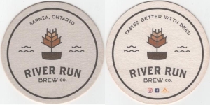 beer coaster from Riverhead Brewing Co. ( ON-RIVU-2 )