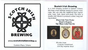 beer coaster from Sculler Brewing Co. ( ON-SCOT-2 )