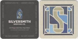 beer coaster from Simcoe Brewing Co. Ltd., The ( ON-SILV-3 )