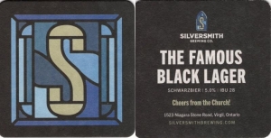 beer coaster from Simcoe Brewing Co. Ltd., The ( ON-SILV-4 )