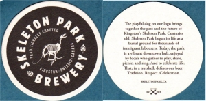 beer coaster from Slake Brewing  ( ON-SKEL-1 )