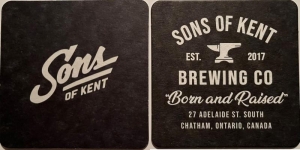 beer coaster from Soo Falls Brewing Co. Ltd. ( ON-SONS-4 )