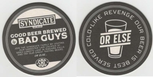 beer coaster from Taps Brewing Company Inc. ( ON-SYND-1 )