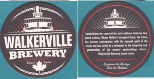 beer coaster from Waller Street Brewing ( ON-WALK-3 )