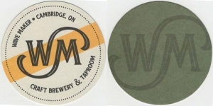 beer coaster from Wayne Gretzky Craft Brewing ( ON-WAVE-2 )