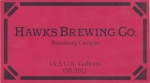 beer label from Heater Allen Brewing ( OR-HAWK-LAB-1 )