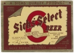 beer label from Side A Brewing Co.  ( OR-SICK-LAB-1 )