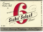 beer label from Side A Brewing Co.  ( OR-SICK-LAB-3 )