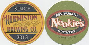 beer coaster from Homegrown Public House & Brewery ( OR-HERM-1 )