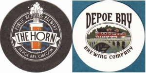 beer coaster from HRL Brewery & Pubbery ( OR-HORN-2 )