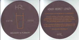 beer coaster from Immersion Brewing Co.  ( OR-HRLB-2 )