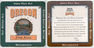 beer coaster from Oregon Brewing Co ( OR-OAB-1 )