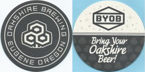 beer coaster from Obelisk Beer Co. ( OR-OAK-6 )