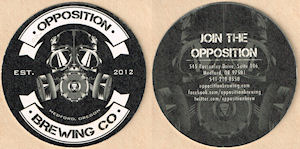 beer coaster from Ordnance Brewing Co.  ( OR-OPPO-1 )