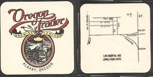 beer coaster from Oregon Trail Brewery ( OR-OTRA-2 )