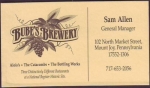 beer business card and similar from Buckingham Mountain Brewing Co. & Restaurant ( PA-BUBE-BIZ-2 )