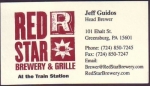 beer business card and similar from Reichard & Weaver (Pennsylvania Central Brewing Co.) ( PA-RED-BIZ-1 )