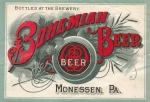 beer label from Monongahela Brewery ( PA-MONE-LAB-1 )