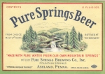 beer label from Pymatuning Dam Brewery ( PA-PURE-LAB-1 )