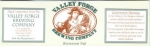 beer label from Valley Forge Brewing Co. ( PA-VFOR-LAB-2 )