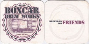 beer coaster from Boxcar Brewing Co. ( PA-BOXC-1 )