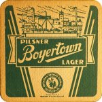 beer coaster from Brackenridge Brewing Co ( PA-BOYE-1 )