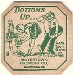 beer coaster from Brackenridge Brewing Co ( PA-BOYE-4 )