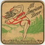 beer coaster from Bradford Brewing Co. (Beer Corporation) ( PA-BRAC-5 )