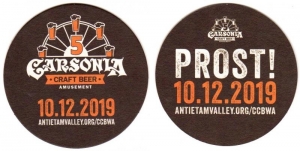 beer coaster from Cartesian Brewing ( PA-CARS-2019 )