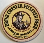 beer coaster from Church Brew Works (Lawrenceville Brewery, Inc.) ( PA-CHES-5B )