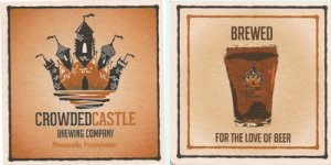 beer coaster from Crystal Ball Brewing Co. ( PA-CRCA-1 )