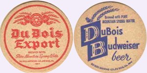 beer coaster from Duquesne Brewing Co. of Pittsburgh ( PA-DUB-6 )