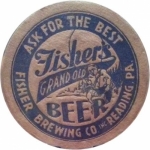 beer coaster from Fishtown Brewpub ( PA-FISH-1 )