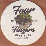 beer coaster from Four Points Brewing ( PA-FOUF-1 )