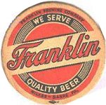 beer coaster from Fred Feil Brewing Co ( PA-FRAN-1 )