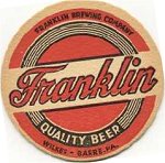 beer coaster from Fred Feil Brewing Co ( PA-FRAN-2 )