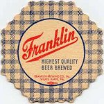 beer coaster from Fred Feil Brewing Co ( PA-FRAN-5 )