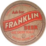 beer coaster from Fred Feil Brewing Co ( PA-FRAN-7 )