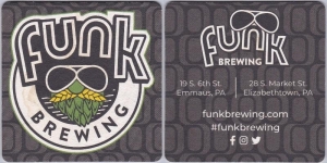 beer coaster from Fury Brewing Co. ( PA-FUNK-5 )