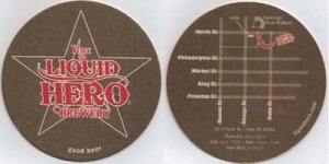 beer coaster from Liquid Noise Brewing  ( PA-HERO-1 )