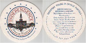 beer coaster from Independent Brewing Co, The ( PA-INPH-1 )