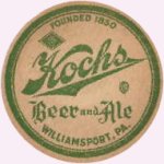 beer coaster from Koehler ( PA-KOCH-1 )