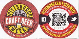 beer coaster from Pittston Brewing ( PA-PICB-2014 )