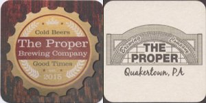 beer coaster from Prospect Brewing Co. ( PA-PROP-1 )