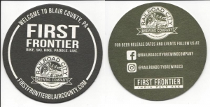 beer coaster from Raney Cellars Brewing Company ( PA-RAIL-1 )