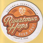 beer coaster from Rivertowne Brewing Co.  ( PA-RIVT-2016 )