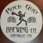 beer coaster from Rockwood Brewing Co. ( PA-ROCK-1 )