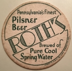 beer coaster from Rotunda Brewing Company ( PA-ROTH-1 )