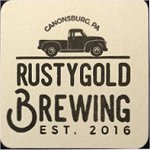 beer coaster from Rusty Rail Brewing Co ( PA-RUST-1 )